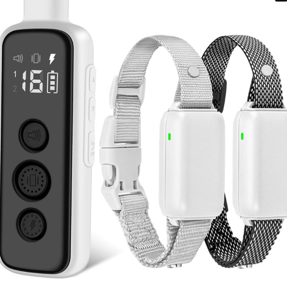 (2) Bousnic P-650 Electric Dog Collar NWT in Box!  Grey black white 2 dogs